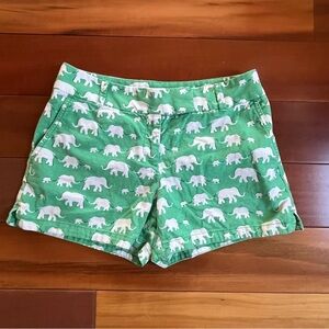Loft Green Linen Mom and Baby Elephant Shorts - 4
